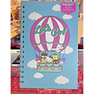 Hello Kitty & Friends Notebook Journal Spiral 2024 Sanrio Clear Skies Hard Cover